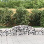 vidaXL Oblúkový gabionový kôš 10 ks 300x50x40/60 cm pozinkované železo