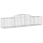 vidaXL Oblúkový gabionový kôš 6 ks 300x50x60/80 cm pozinkované železo – Obrázok 3