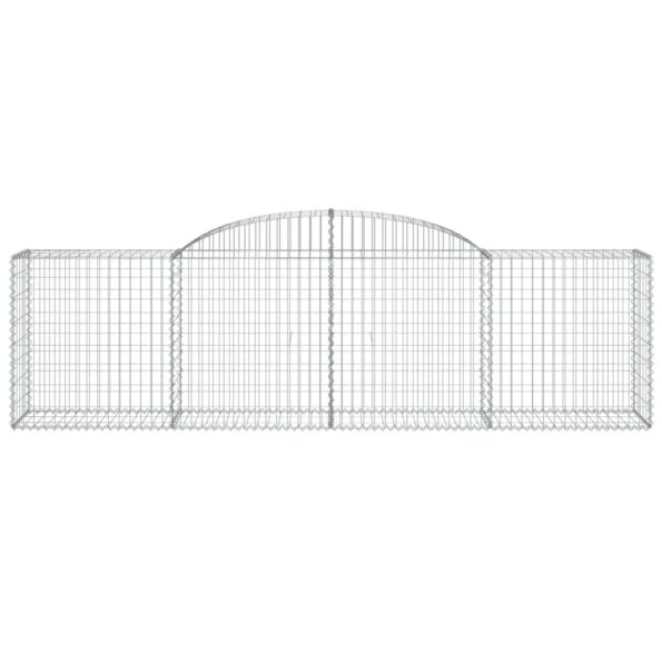 vidaXL Oblúkové gabionové koše 7 ks 300x50x80/100cm pozinkované železo – Obrázok 4