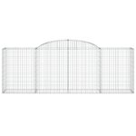 vidaXL Oblúkové gabiónové koše 5ks 300x50x100/120cm pozinkov. železo – Obrázok 4