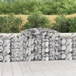 vidaXL Oblúkové gabiónové koše 5ks 300x50x100/120cm pozinkov. železo