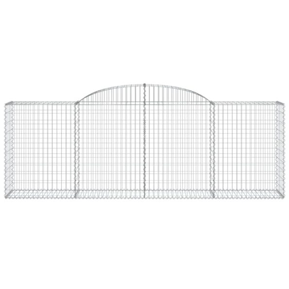 vidaXL Oblúkové gabiónové koše 7ks 300x50x100/120cm pozinkované železo – Obrázok 4