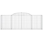 vidaXL Oblúkové gabiónové koše 13ks 300x50x100/120cm pozinkov. železo – Obrázok 4