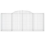 vidaXL Oblúkové gabionové koše 8 ks 300x50x120/140 cm pozink. železo – Obrázok 4