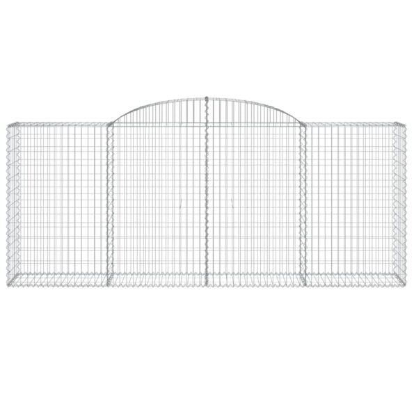 vidaXL Oblúkové gabionové koše 8 ks 300x50x120/140 cm pozink. železo – Obrázok 4