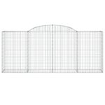 vidaXL Oblúkové gabionové koše 15 ks 300x50x120/140 cm pozink. železo – Obrázok 4