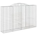 vidaXL Oblúkové gabiónové koše 2ks 300x50x180/200cm pozinkované železo – Obrázok 3