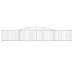 vidaXL Oblúkový gabionový kôš 2 ks 400x30x60/80 cm pozinkované železo – Obrázok 4