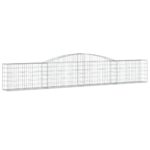 vidaXL Oblúkový gabionový kôš 4 ks 400x30x60/80 cm pozinkované železo – Obrázok 3