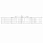 vidaXL Oblúkový gabionový kôš 4 ks 400x30x60/80 cm pozinkované železo – Obrázok 4