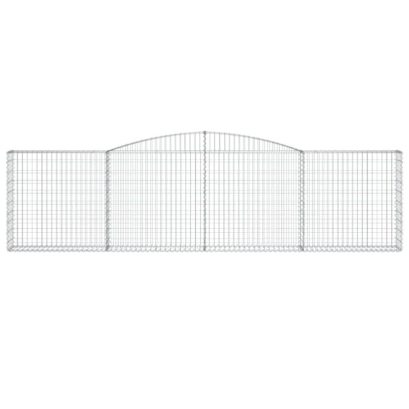 vidaXL Oblúkové gabiónové koše 4ks 400x30x100/120cm pozinkované železo – Obrázok 4