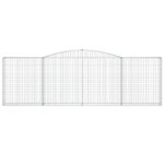 vidaXL Oblúkové gabionové koše 3 ks 400x30x120/140 cm pozink. železo – Obrázok 4