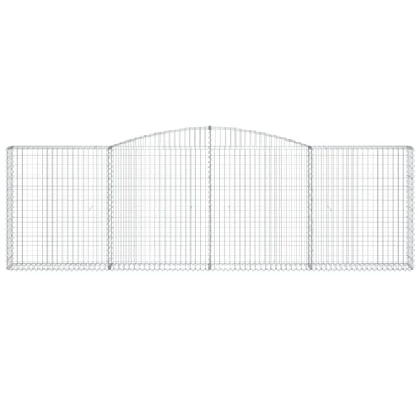 vidaXL Oblúkové gabionové koše 3 ks 400x30x120/140 cm pozink. železo – Obrázok 4