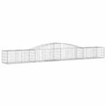 vidaXL Oblúkový gabionový kôš 9 ks 400x50x40/60 cm pozinkované železo – Obrázok 3