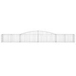 vidaXL Oblúkový gabionový kôš 9 ks 400x50x40/60 cm pozinkované železo – Obrázok 4