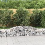 vidaXL Oblúkový gabionový kôš 9 ks 400x50x40/60 cm pozinkované železo