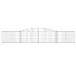 vidaXL Oblúkový gabionový kôš 2 ks 400x50x60/80 cm pozinkované železo – Obrázok 4