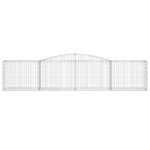 vidaXL Oblúkové gabionové koše 4 ks 400x50x80/100cm pozinkované železo – Obrázok 4