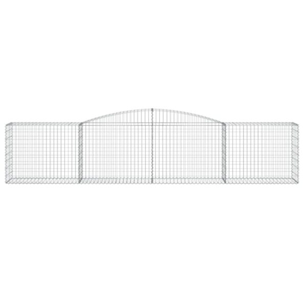 vidaXL Oblúkové gabionové koše 6 ks 400x50x80/100cm pozinkované železo – Obrázok 4