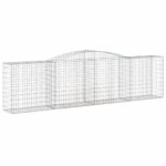 vidaXL Oblúkové gabiónové koše 4ks 400x50x100/120cm pozinkované železo – Obrázok 3