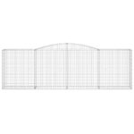 vidaXL Oblúkové gabionové koše 3 ks 400x50x120/140 cm pozink. železo – Obrázok 4
