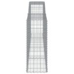 vidaXL Oblúkové gabionové koše 3 ks 400x50x120/140 cm pozink. železo – Obrázok 5