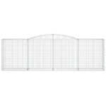 vidaXL Oblúkové gabionové koše 5 ks 400x50x120/140 cm pozink. železo – Obrázok 4