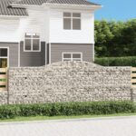 vidaXL Oblúkové gabionové koše 5 ks 400x50x140/160 cm pozink. železo