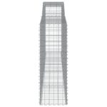 vidaXL Oblúkové gabionové koše 7 ks 400x50x140/160 cm pozink. železo – Obrázok 5