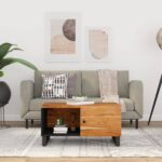 vidaXL Konferenčný stolík 80x50x40cm masívna akácia a spracované drevo