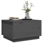 vidaXL Konferenčný stolík sivý 60x50x35 cm borovicový masív – Obrázok 4