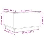 vidaXL Konferenčný stolík sivý 60x50x35 cm borovicový masív – Obrázok 10