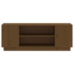 vidaXL TV skrinka medovo-hnedá 110x35x40,5 cm masívna borovica – Obrázok 5