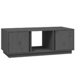 vidaXL Konferenčný stolík sivý 110x50x40 cm borovicový masív – Obrázok 2