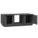 vidaXL Konferenčný stolík sivý 110x50x40 cm borovicový masív – Obrázok 6