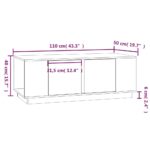 vidaXL Konferenčný stolík medovo-hnedý 110x50x40 cm borovicový masív – Obrázok 9