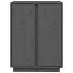 vidaXL Komoda sivá 60x35x80 cm borovicový masív – Obrázok 6