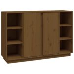 vidaXL Komoda medovohnedá 120x35x80 cm borovicový masív – Obrázok 2