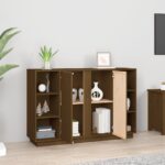 vidaXL Komoda medovohnedá 120x35x80 cm borovicový masív – Obrázok 3