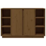 vidaXL Komoda medovohnedá 120x35x80 cm borovicový masív – Obrázok 6