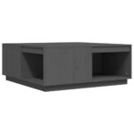 vidaXL Konferenčný stolík sivý 100x101x40,5 cm borovicový masív – Obrázok 2