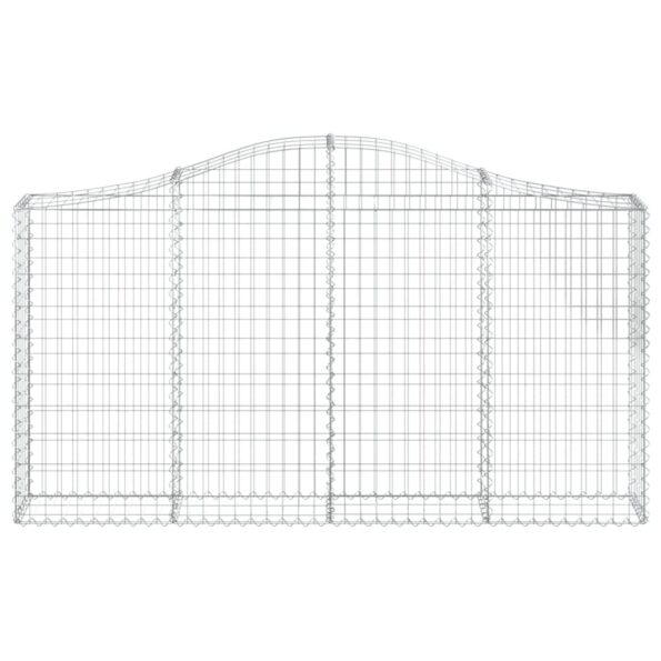 vidaXL Oblúkový gabionový kôš 200x30x100/120 cm pozinkované železo – Obrázok 3