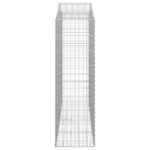 vidaXL Oblúkový gabionový kôš 200x50x160/180 cm pozinkované železo – Obrázok 4