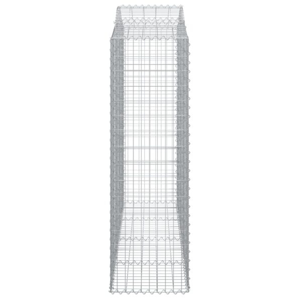 vidaXL Oblúkový gabionový kôš 200x50x160/180 cm pozinkované železo – Obrázok 4