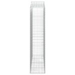 vidaXL Oblúkový gabionový kôš 200x50x220/240 cm pozinkované železo – Obrázok 4