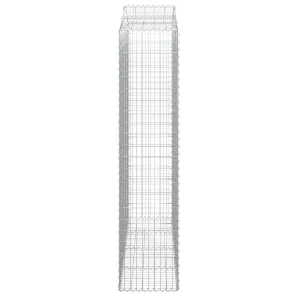 vidaXL Oblúkový gabionový kôš 200x50x220/240 cm pozinkované železo – Obrázok 4