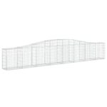 vidaXL Oblúkový gabionový kôš 400x30x60/80 cm pozinkované železo – Obrázok 2