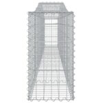 vidaXL Oblúkový gabionový kôš 400x30x60/80 cm pozinkované železo – Obrázok 4