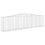 vidaXL Oblúkový gabionový kôš 400x50x100/120 cm pozinkované železo – Obrázok 2