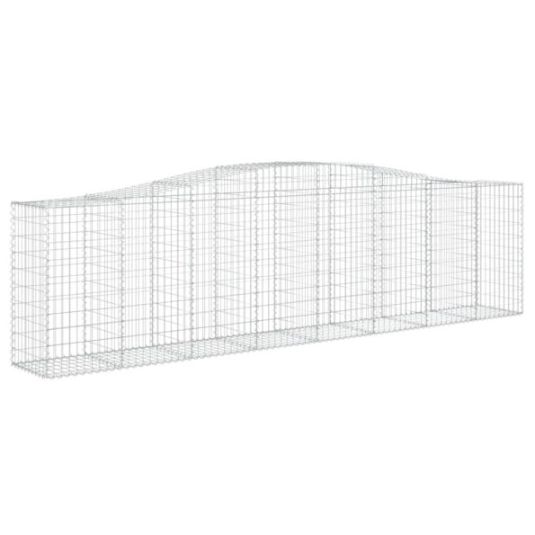 vidaXL Oblúkový gabionový kôš 400x50x100/120 cm pozinkované železo – Obrázok 2